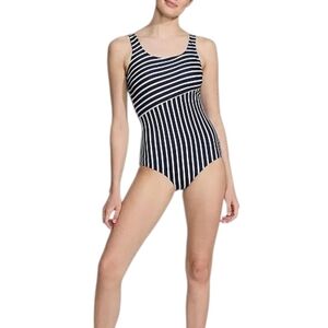 Lands' End Scoop Neck Tugless Sporty One  Swimsuit